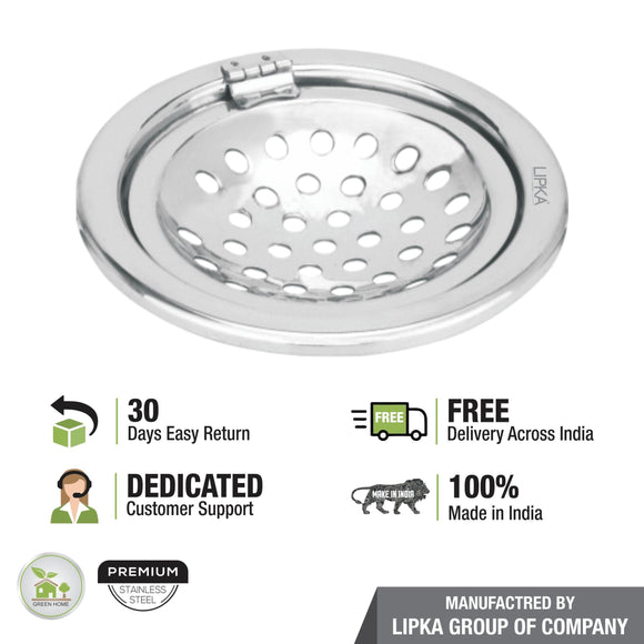 Eon Round Floor Drain with Hinge (5 inches) - LIPKA - Lipka Home