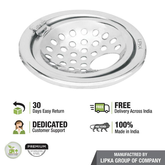 Eon Round Floor Drain with Hinge & Hole (5 inches) - LIPKA - Lipka Home