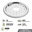 Eon Round Floor Drain with Plain Jali, Hinge & Hole (5 inches) - LIPKA - Lipka Home