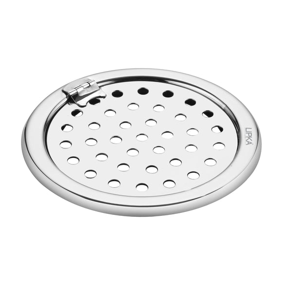 Eon Round Floor Drain with Plain Jali & Hinge (5 inches) - LIPKA - Lipka Home