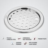 Eon Round Floor Drain with Plain Jali & Lock (5 inches) features