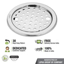 Eon Round Floor Drain with Plain Jali & Lock (5 inches) - LIPKA - Lipka Home