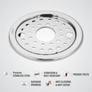 Eon Round Floor Drain with Plain Jali, Lock & Hole (5 inches) - LIPKA - Lipka Home