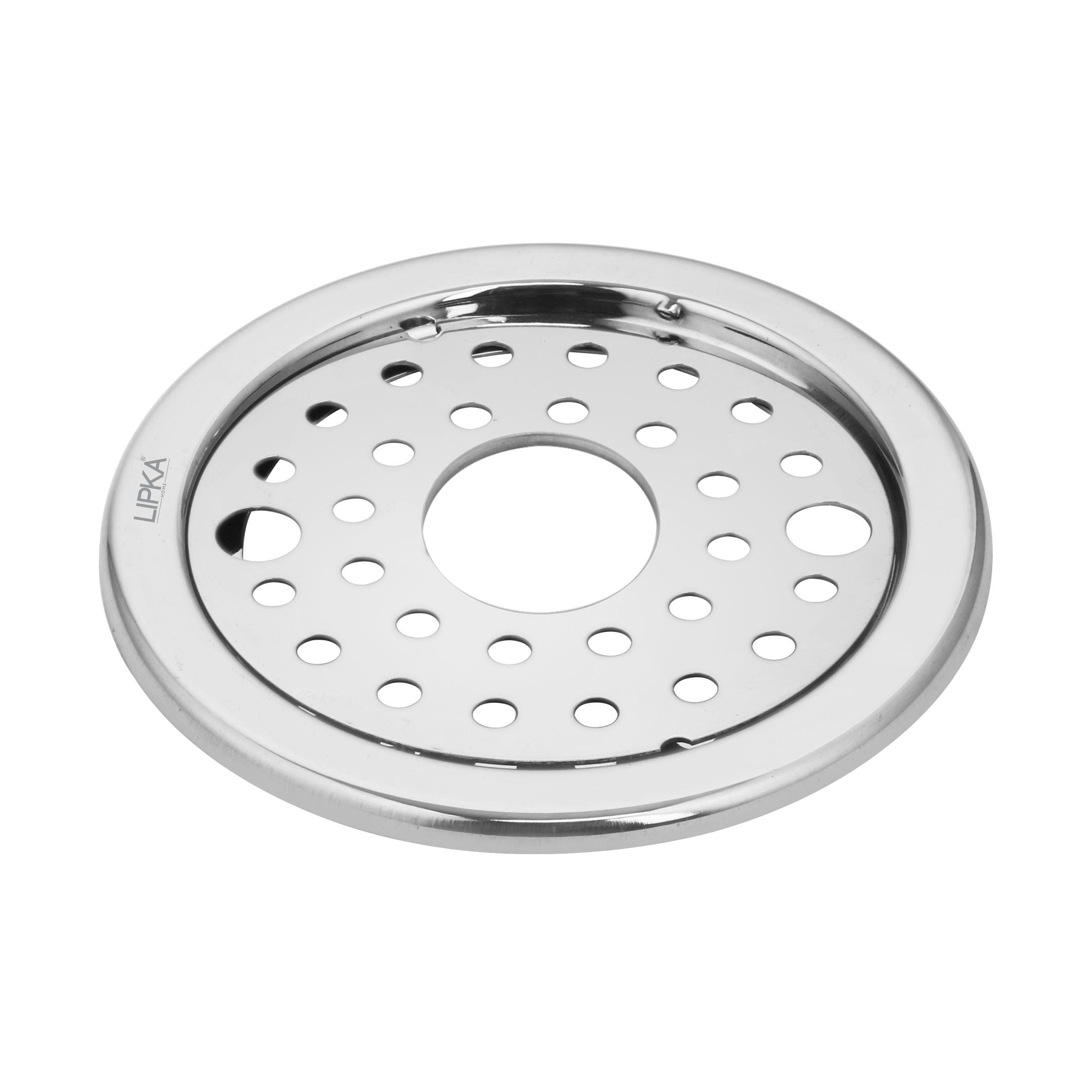 Eon Round Floor Drain with Plain Jali, Lock & Hole (5 inches)