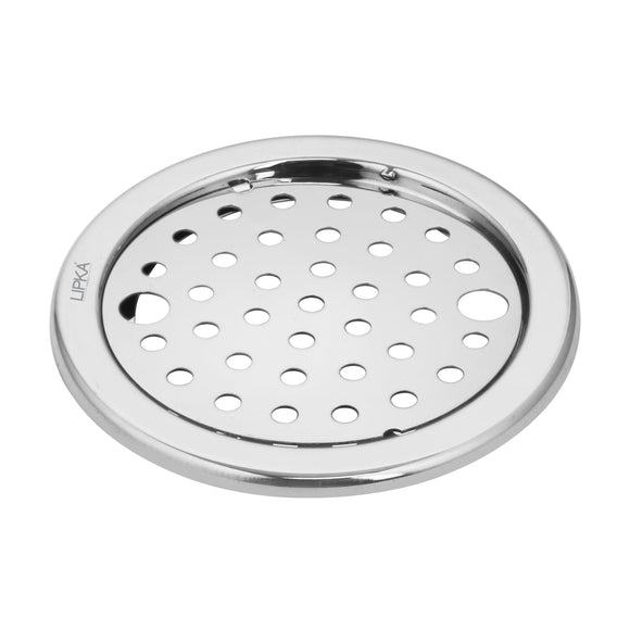 Eon Round Floor Drain with Plain Jali & Lock (5 inches) - LIPKA - Lipka Home