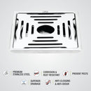 Echo Deluxe Square Floor Drain (5 x 5 Inches) with Hole - LIPKA - Lipka Home