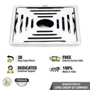 Echo Deluxe Square Floor Drain (5 x 5 Inches) with Hole - LIPKA - Lipka Home