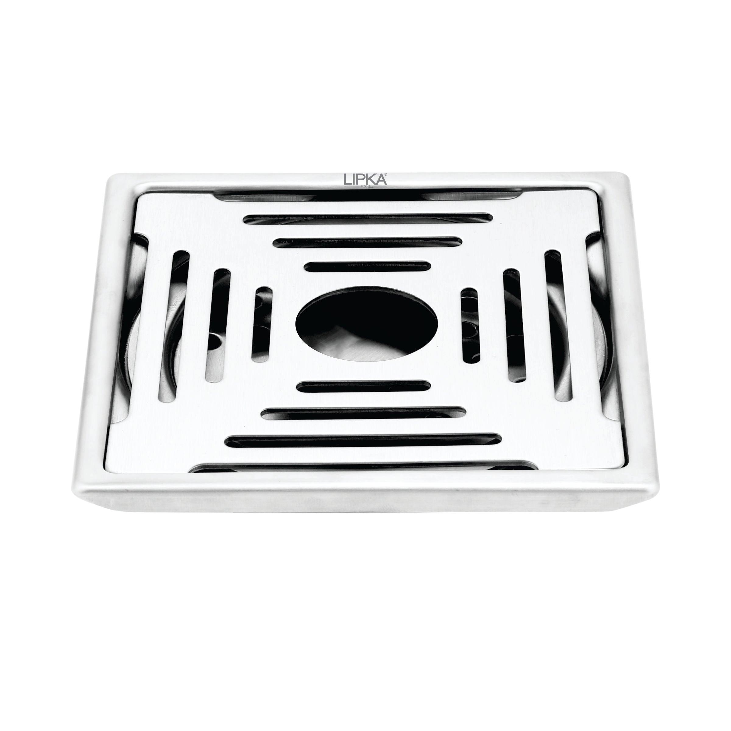 Echo Deluxe Square Floor Drain (6 x 6 Inches) with Hole