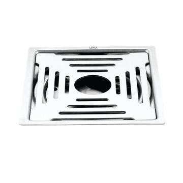 Echo Square Deluxe Flat Cut Floor Drain (5 x 5 Inches) with Hole- LIPKA - Lipka Home
