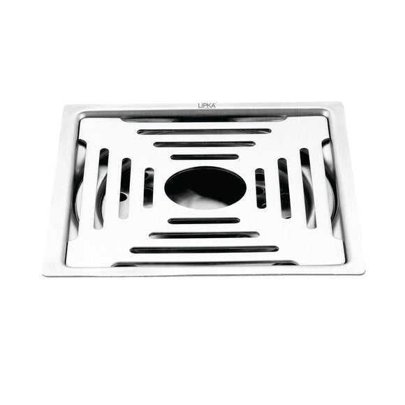 Echo Square Deluxe Flat Cut Floor Drain (5 x 5 Inches) with Hole- LIPKA - Lipka Home