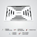 Echo Deluxe Square Flat Cut Floor Drain (6 x 6 Inches) - LIPKA - Lipka Home