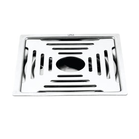 Echo Square Deluxe Flat Cut Floor Drain (6 x 6 Inches) with Hole- LIPKA - Lipka Home