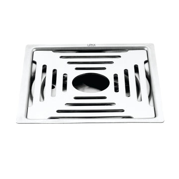 Echo Square Deluxe Flat Cut Floor Drain (6 x 6 Inches) with Hole- LIPKA - Lipka Home