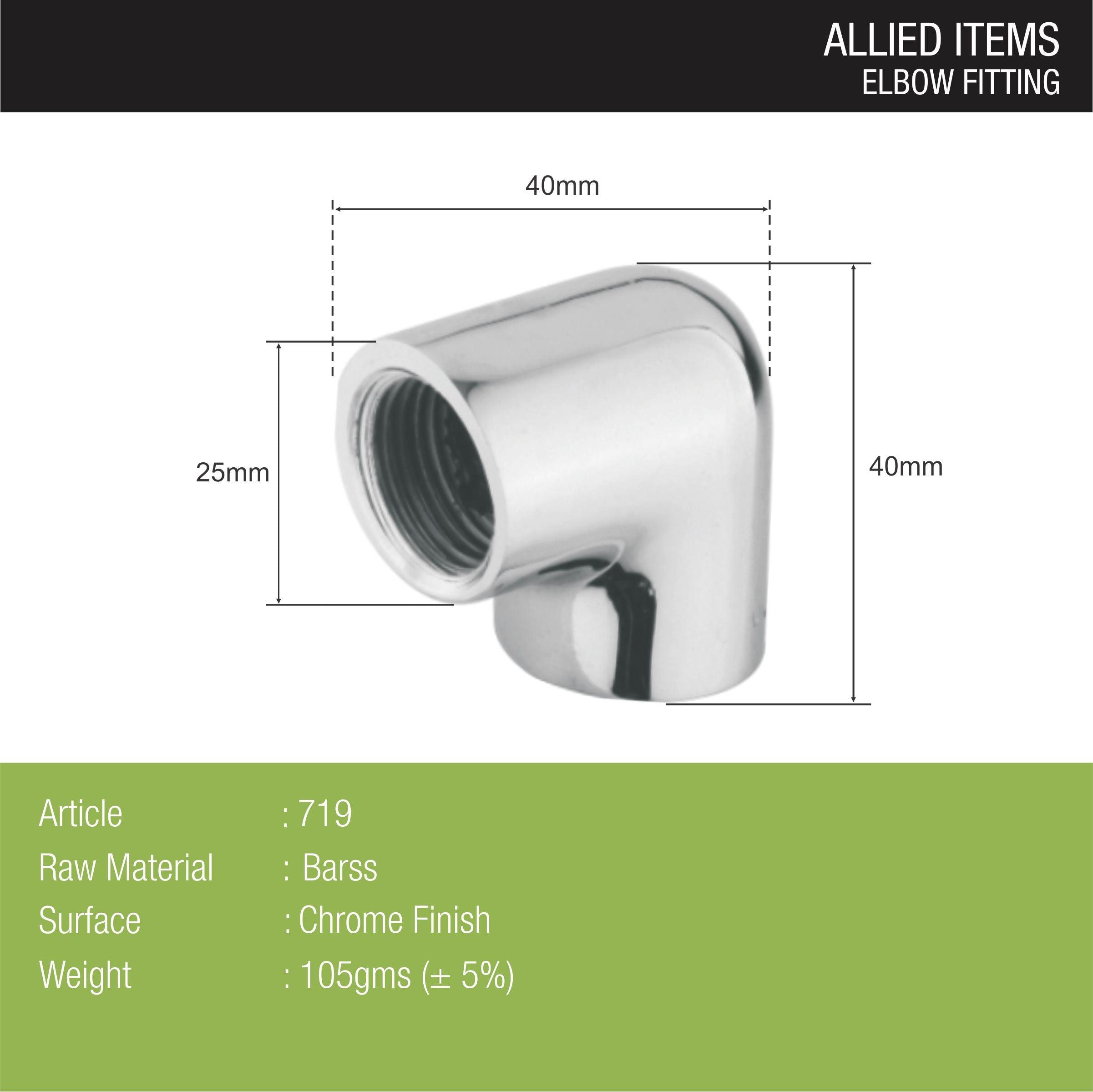 Elbow sizes and dimensions