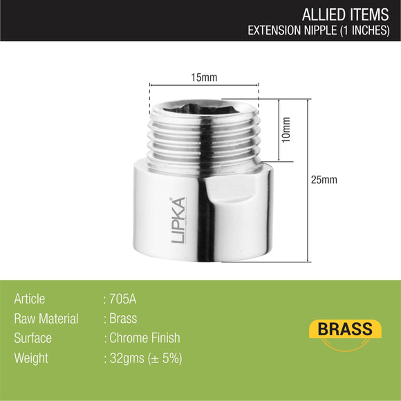 Extension Nipple (1 Inch) - LIPKA - Lipka Home