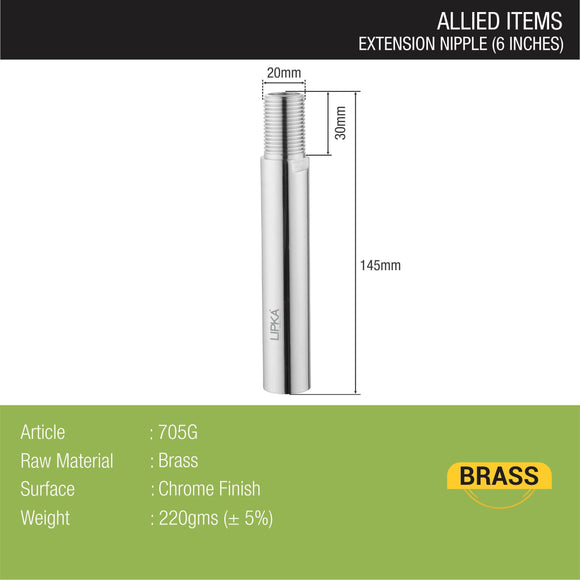 Extension Nipple (6 Inch) - LIPKA - Lipka Home