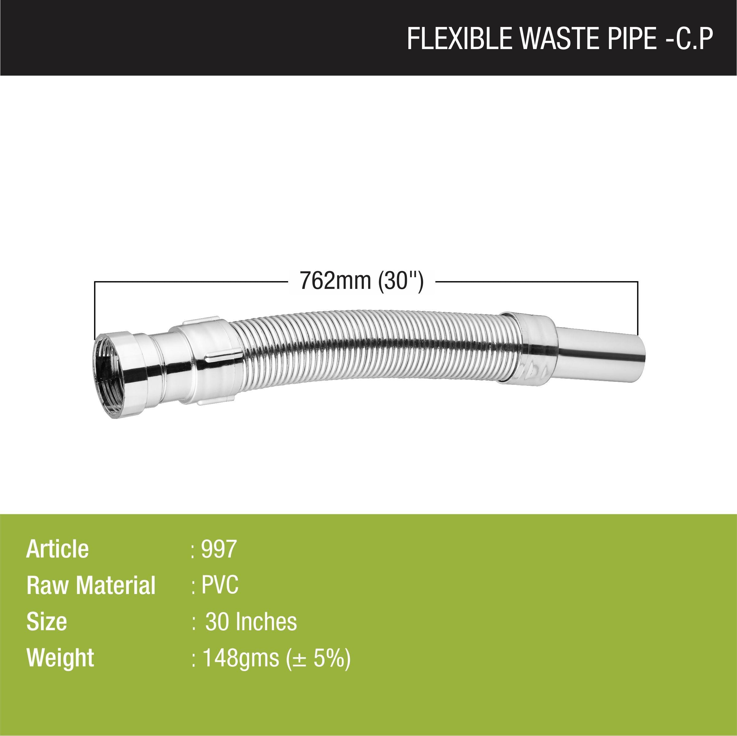 Flexible Waste Pipe (30 Inches) sizes and dimensions