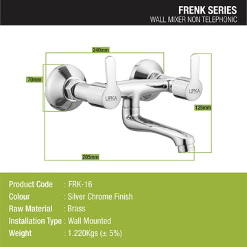 Frenk Non-Telephonic Wall Mixer Brass Faucet - LIPKA - Lipka Home