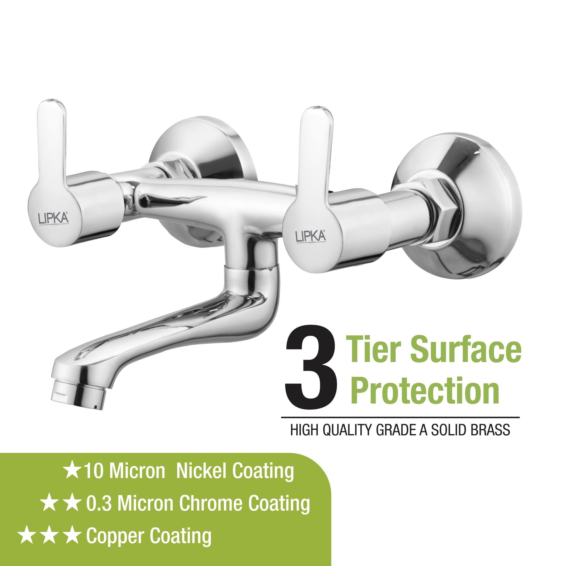 Frenk Wall Mixer non Telephonic Faucet with 3 tier surface protection