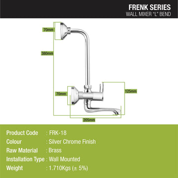 Frenk Wall Mixer with L Bend Faucet - LIPKA - Lipka Home