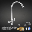 Fusion Centre Hole Basin Mixer with Large (20 Inches) Round Swivel Spout Faucet - LIPKA - Lipka Home