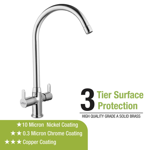 Fusion Centre Hole Basin Mixer with Large (20 Inches) Round Swivel Spout Faucet - LIPKA - Lipka Home