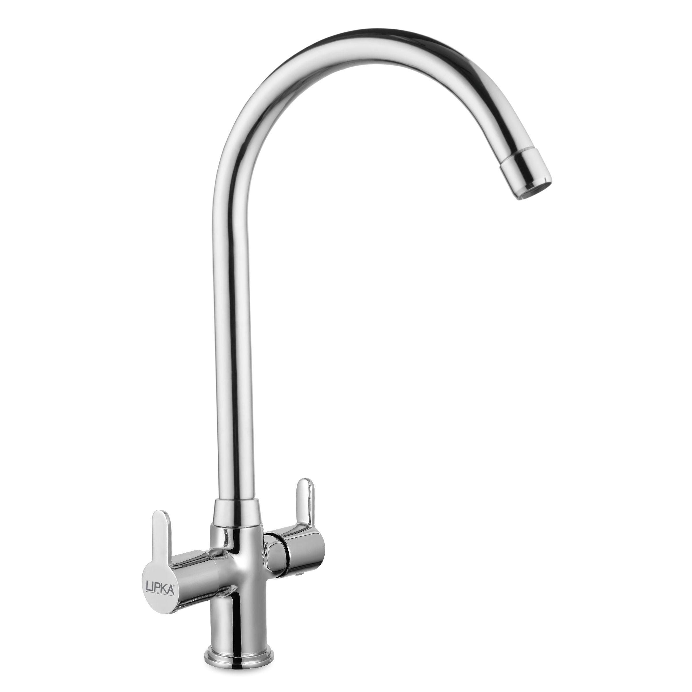 Fusion Centre Hole Basin Mixer with Large (20 Inches) Round Swivel Spout Faucet