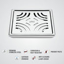 Gamma Deluxe Square Floor Drain (5 x 5 Inches) - LIPKA - Lipka Home