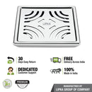 Gamma Deluxe Square Floor Drain (5 x 5 Inches) - LIPKA - Lipka Home