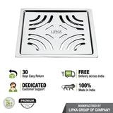 Gamma Deluxe Square Flat Cut Floor Drain (5 x 5 Inches) free delivery