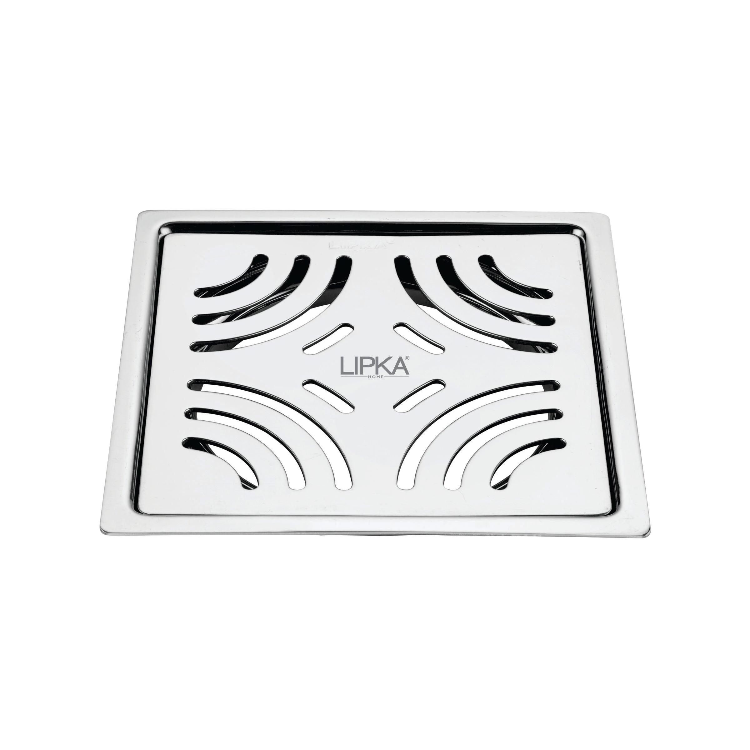 Gamma Deluxe Square Flat Cut Floor Drain (5 x 5 Inches)