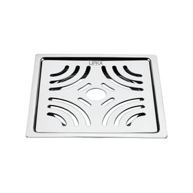 Gamma Deluxe Square Flat Cut Floor Drain (6 x 6 Inches) with Hole - LIPKA - Lipka Home