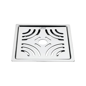 Gamma Deluxe Square Flat Cut Floor Drain (6 x 6 Inches) with Hole - LIPKA - Lipka Home