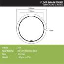 Gemini Round Floor Drain with Jali (5 inches) - LIPKA - Lipka Home