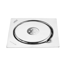 Gemini Square Floor Drain with Jali and Hole (5 x 5 Inches) with Hole - LIPKA - Lipka Home