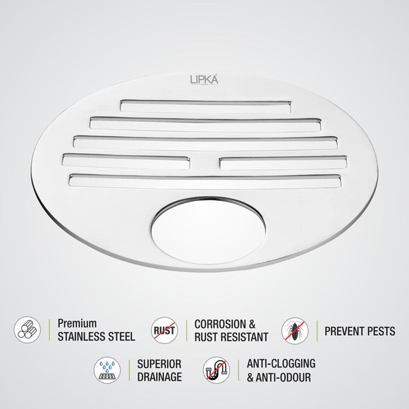 Golden Classic Jali Round Floor Drain with Hole (4 inches) - LIPKA - Lipka Home