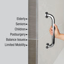 Brass Concealed Grab Bar (16 Inches) - LIPKA - Lipka Home