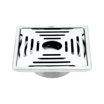 Green Exclusive Square Floor Drain (6 x 6 Inches) with Hole and Cockroach Trap - LIPKA - Lipka Home
