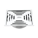 Green Exclusive Square Flat Cut Floor Drain (6 x 6 Inches) with Cockroach Trap - LIPKA - Lipka Home