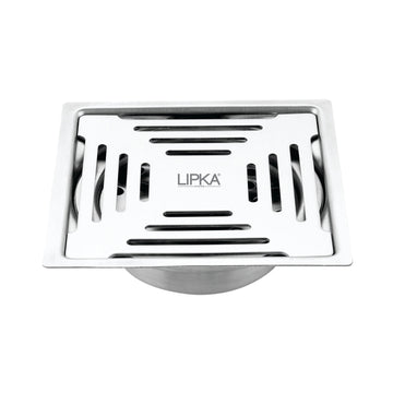Green Exclusive Square Flat Cut Floor Drain (6 x 6 Inches) with Cockroach Trap - LIPKA - Lipka Home