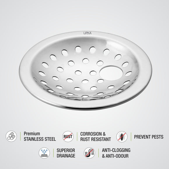 Heavy Snow Round Floor Drain with Hole (4 inches) - LIPKA - Lipka Home