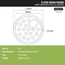 Heavy Snow Round Floor Drain with Hole (4.5 inches) - LIPKA - Lipka Home