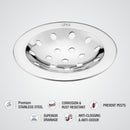 Heavy Snow Round Flat Cut Floor Drain (4 inches) - LIPKA - Lipka Home