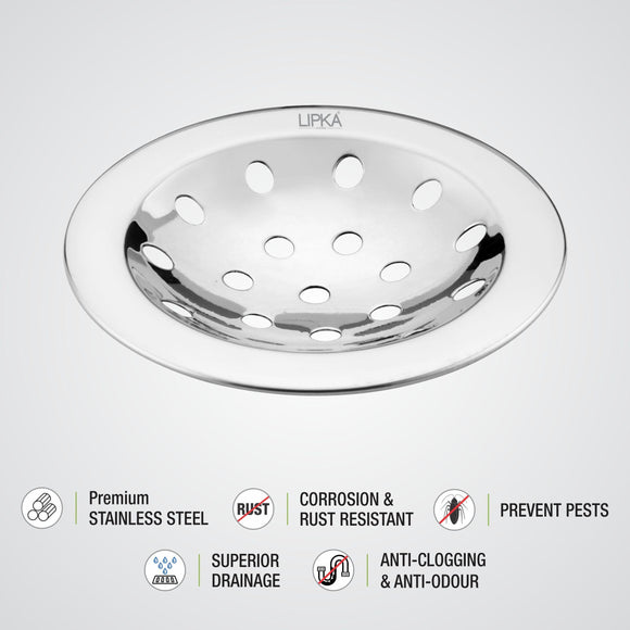 Heavy Snow Round Flat Cut Floor Drain (4 inches) - LIPKA - Lipka Home