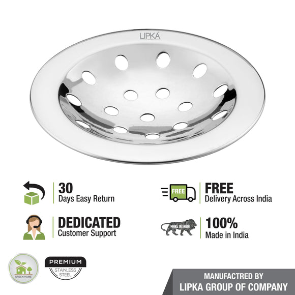 Heavy Snow Round Flat Cut Floor Drain (4 inches) - LIPKA - Lipka Home