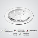 Heavy Snow Round Flat Cut Floor Drain with Hole (4 inches) - LIPKA - Lipka Home