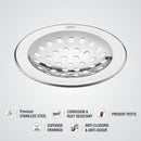 Heavy Snow Round Flat Cut Floor Drain (5 inches) - LIPKA - Lipka Home