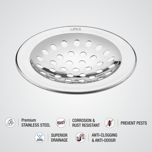 Heavy Snow Round Flat Cut Floor Drain (5 inches) - LIPKA - Lipka Home