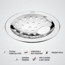 Heavy Snow Round Flat Cut Floor Drain with Hole (5 inches) - LIPKA - Lipka Home