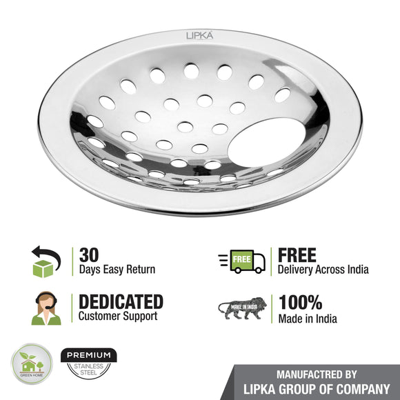 Heavy Snow Round Flat Cut Floor Drain with Hole (5 inches) - LIPKA - Lipka Home